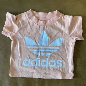 Peach Adidas Tee 0-3mo